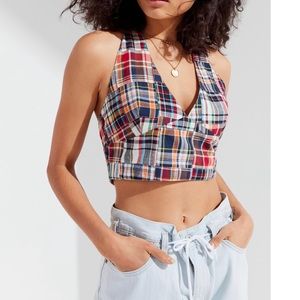 NWT UO Patchwork Halter Crop Top